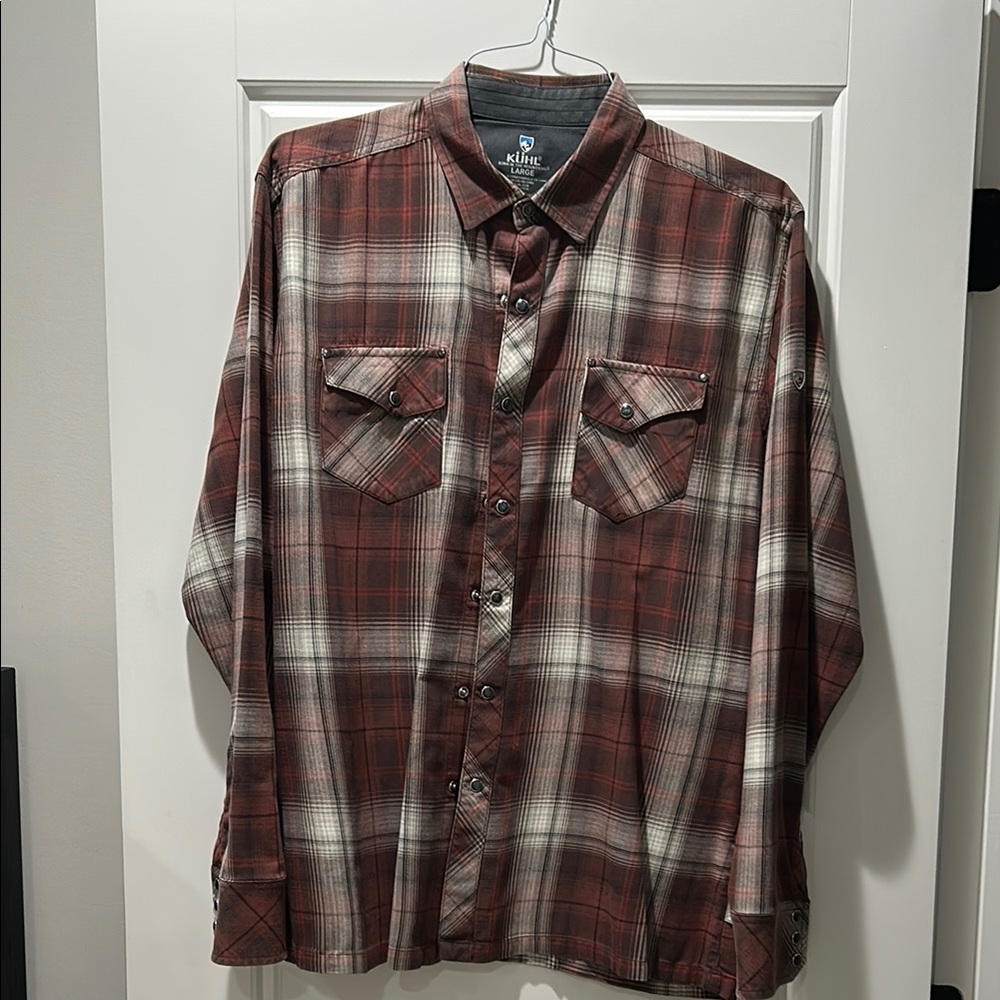 Kuhl Men's Red Plaid Shirt